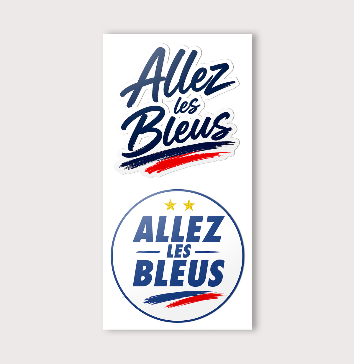 🇫🇷 Planche de Stickers – Allez les Bleus (x2)