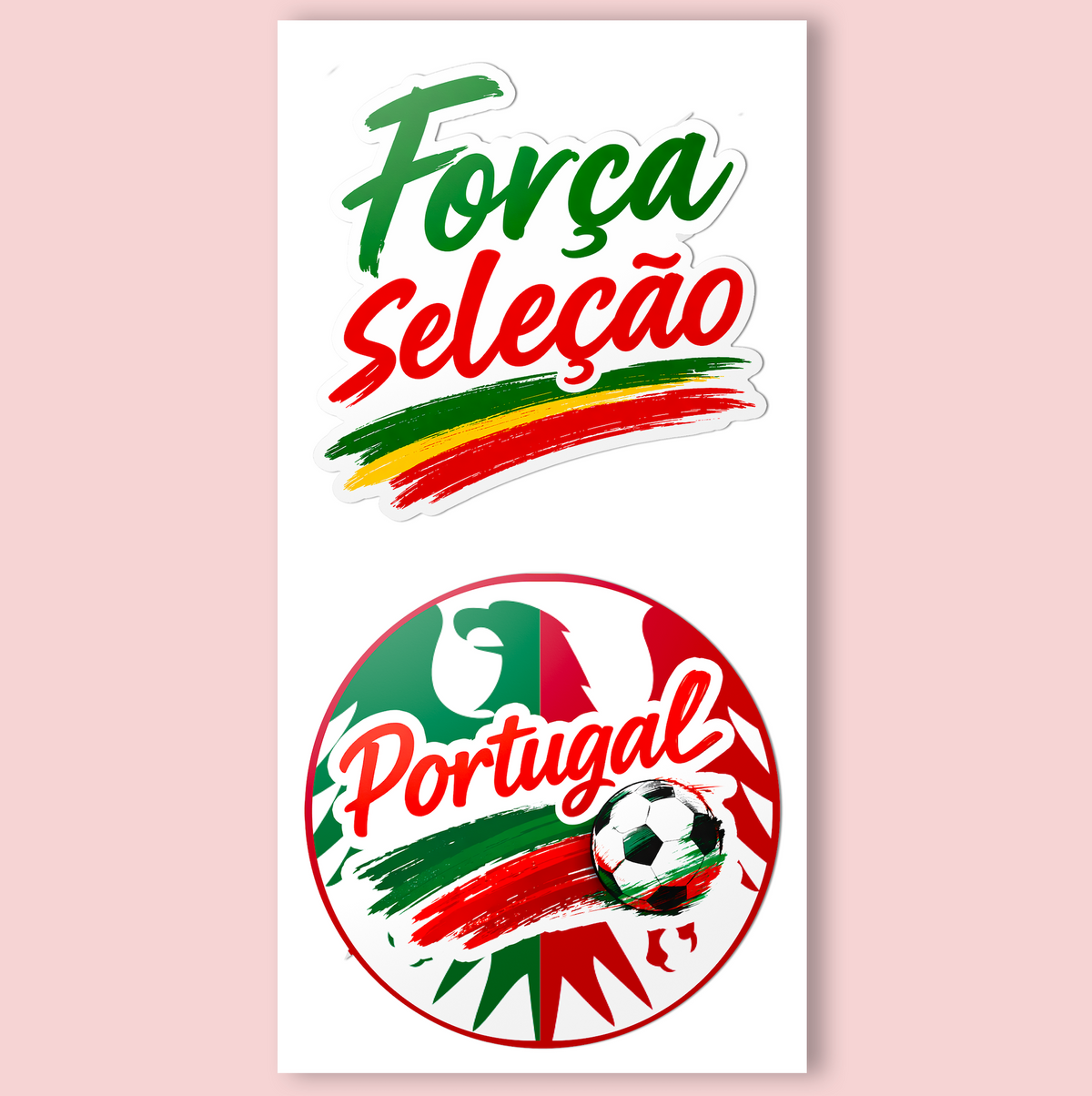 🇵🇹 Planche de Stickers – Força Seleçao (x2)