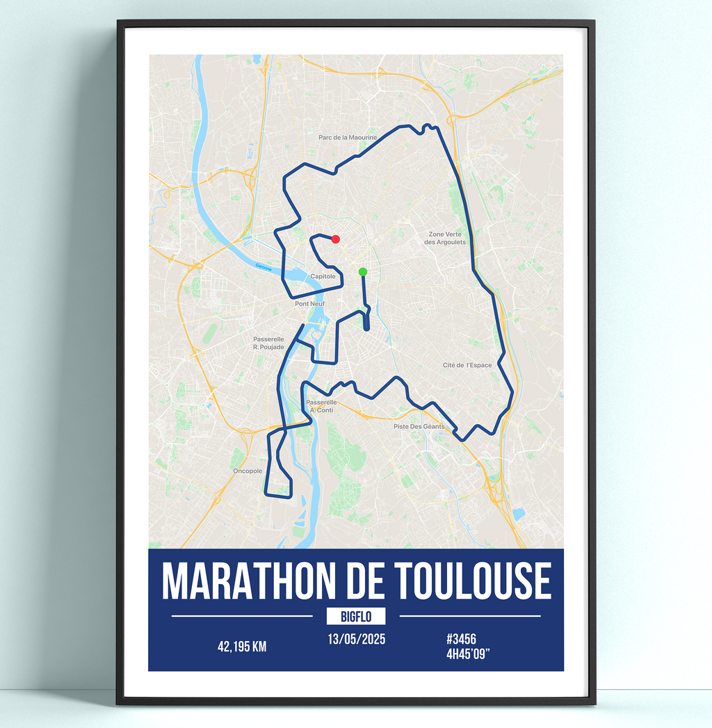 Poster Personnalisé Marathon de Toulouse