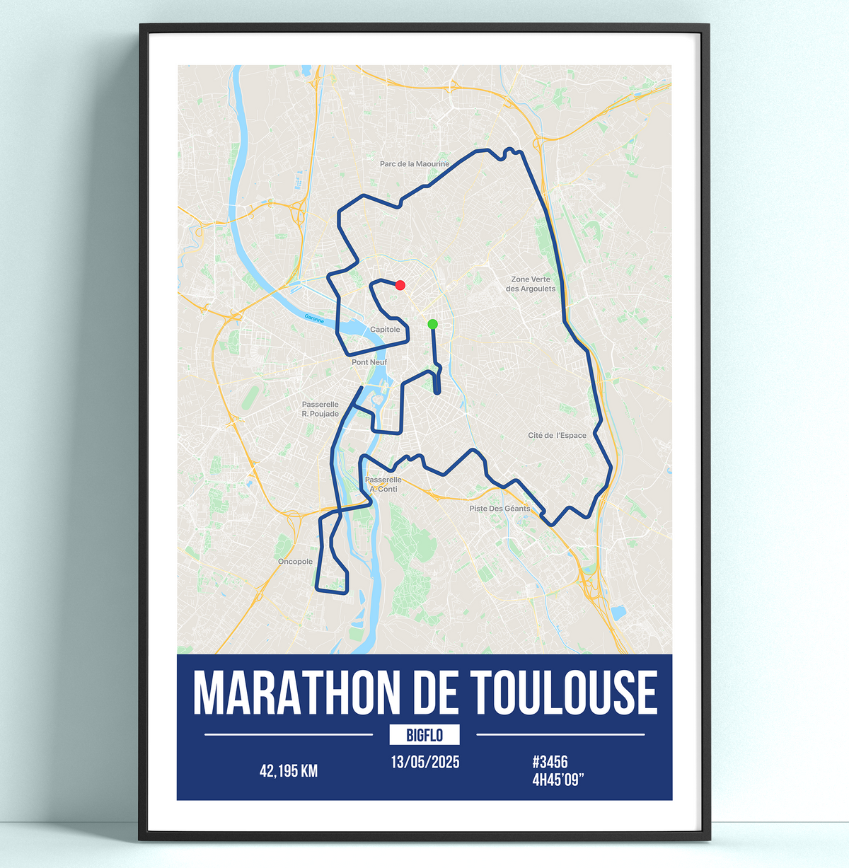 Poster Personnalisé Marathon de Toulouse