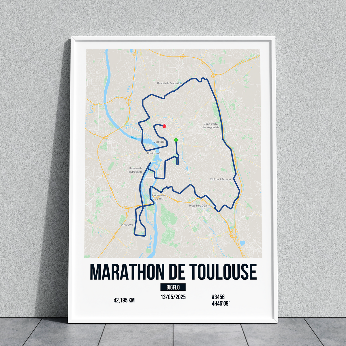 Poster Personnalisé Marathon de Toulouse