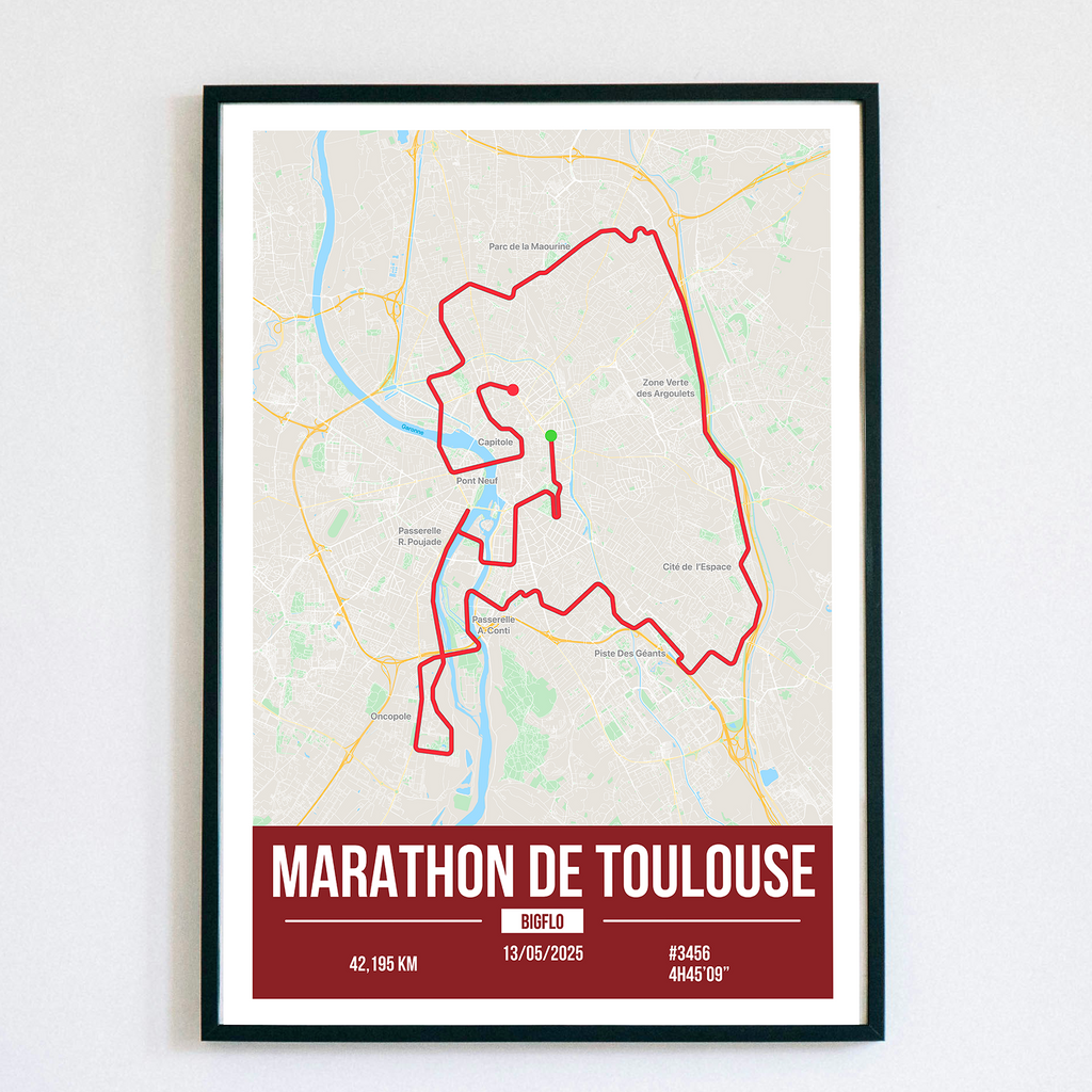 Poster Personnalisé Marathon de Toulouse