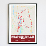 Poster Personnalisé Marathon de Toulouse