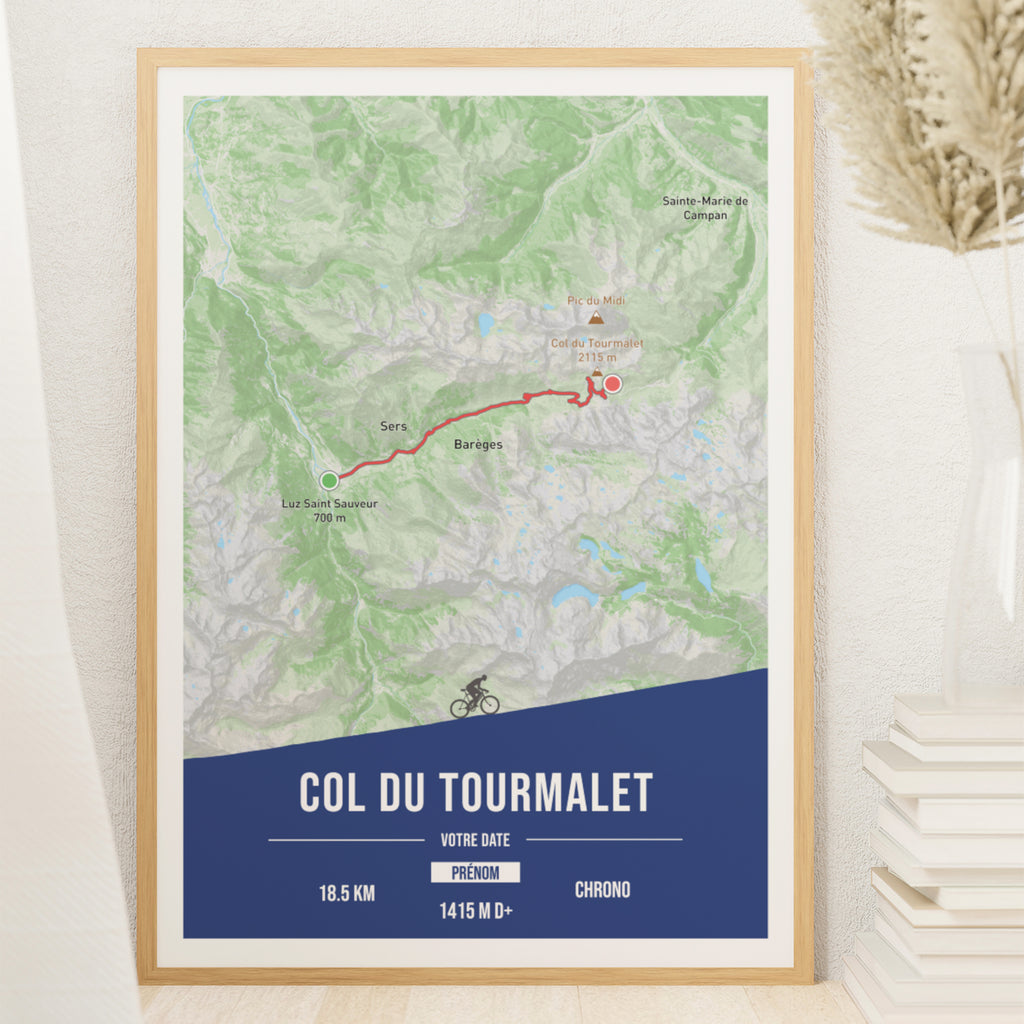 Col du Tourmalet - Customizable cycling poster