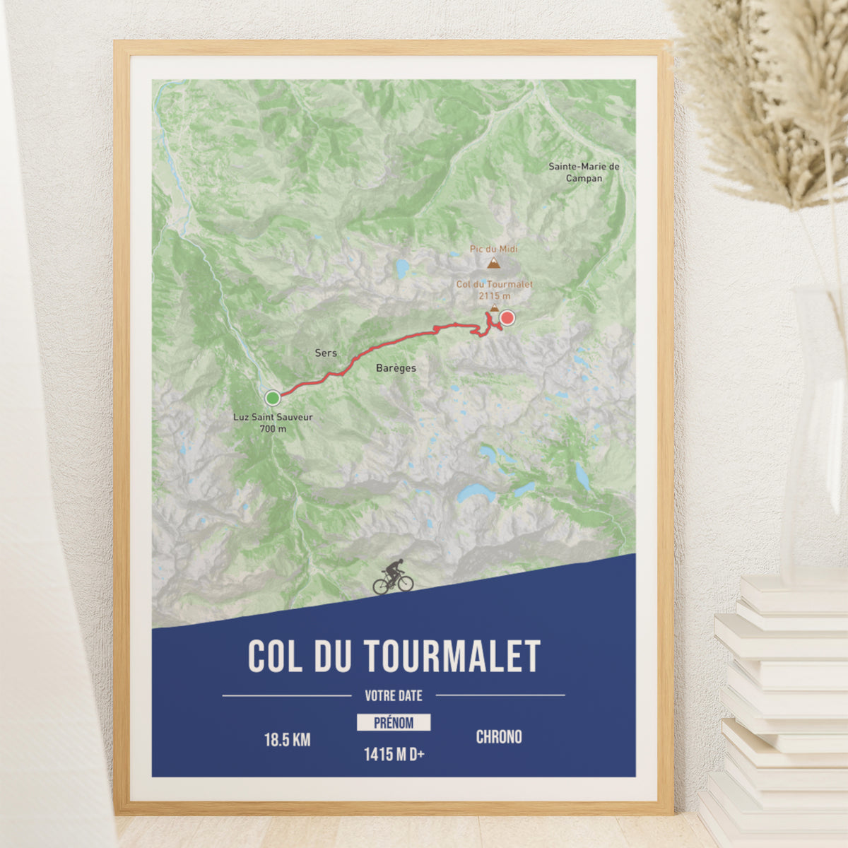 Col du Tourmalet - Customizable cycling poster