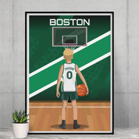 Affiche Basket Enfant Personnalisée - Boston