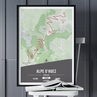 Alpe d'Huez - Customizable cycling poster
