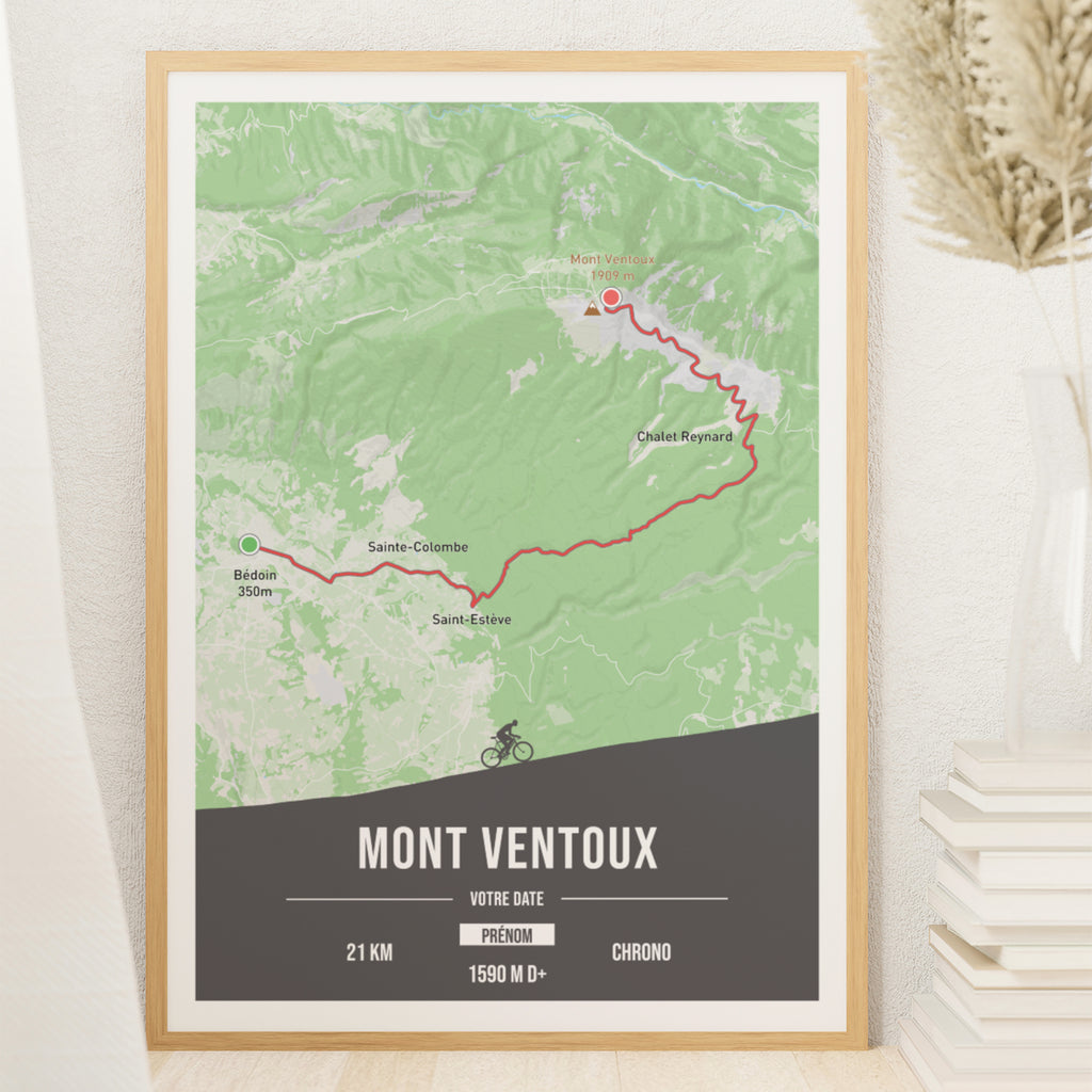 Mont Ventoux - Affiche cyclisme personnalisable