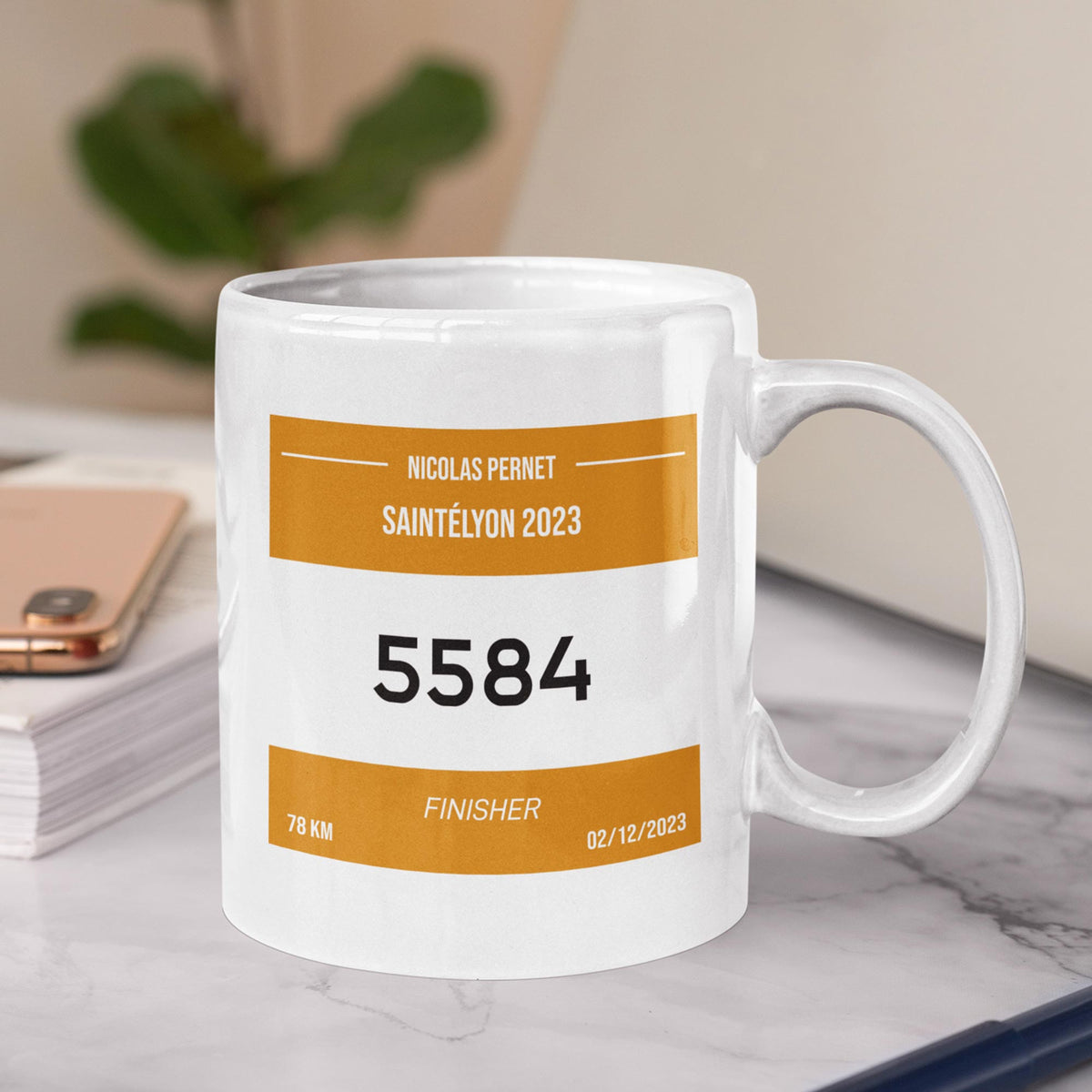 Mug course personnalisable