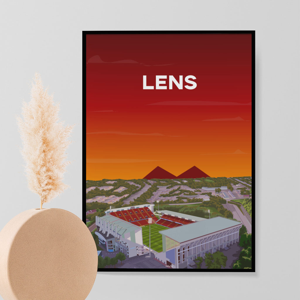 Poster Lens - Stade Bollaert vu du ciel