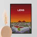 Poster Lens - Stade Bollaert vu du ciel