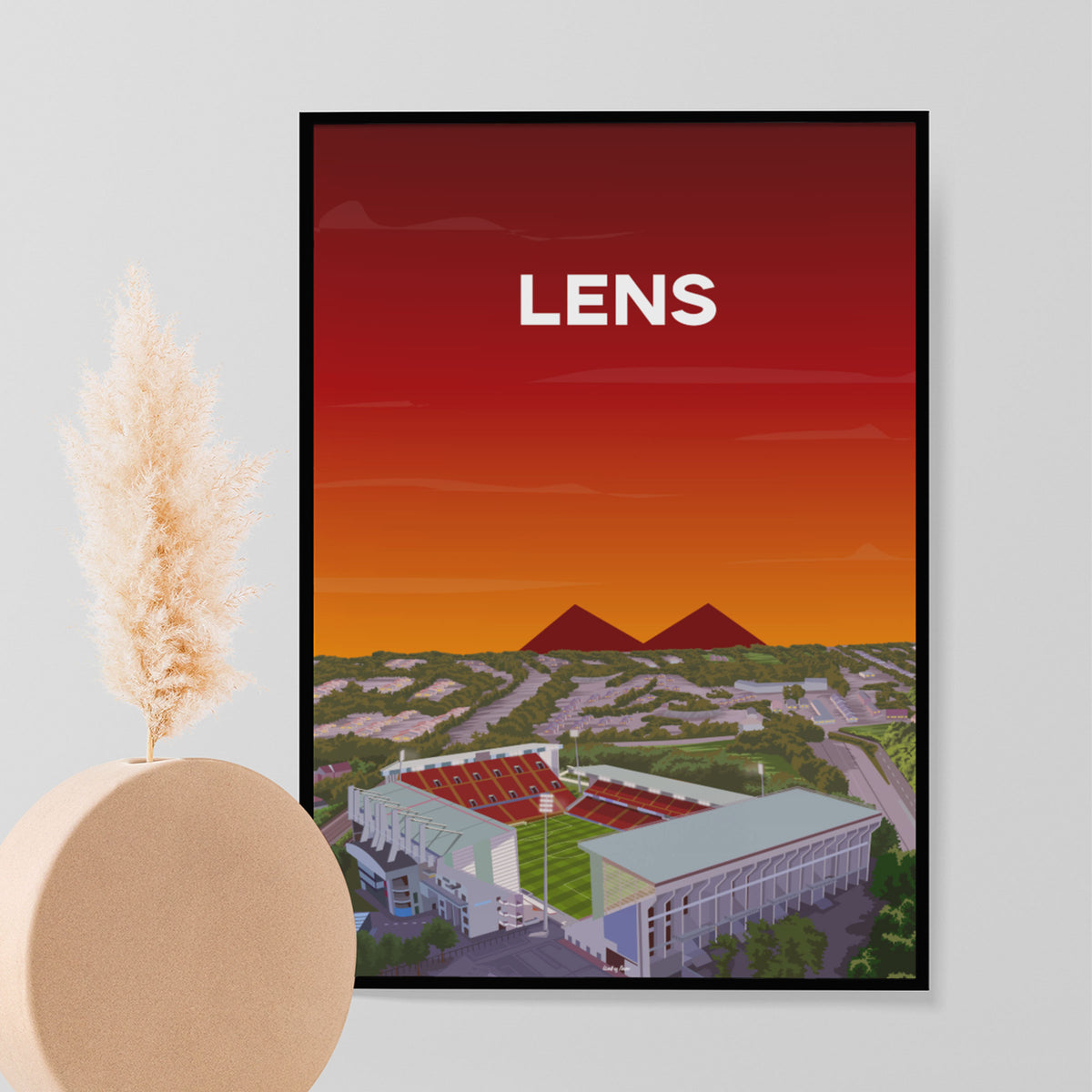 Poster Lens - Stade Bollaert vu du ciel