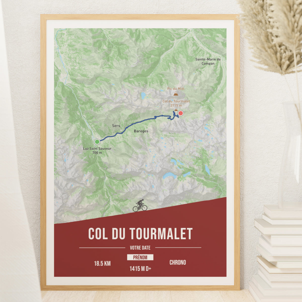 Col du Tourmalet - Customizable cycling poster