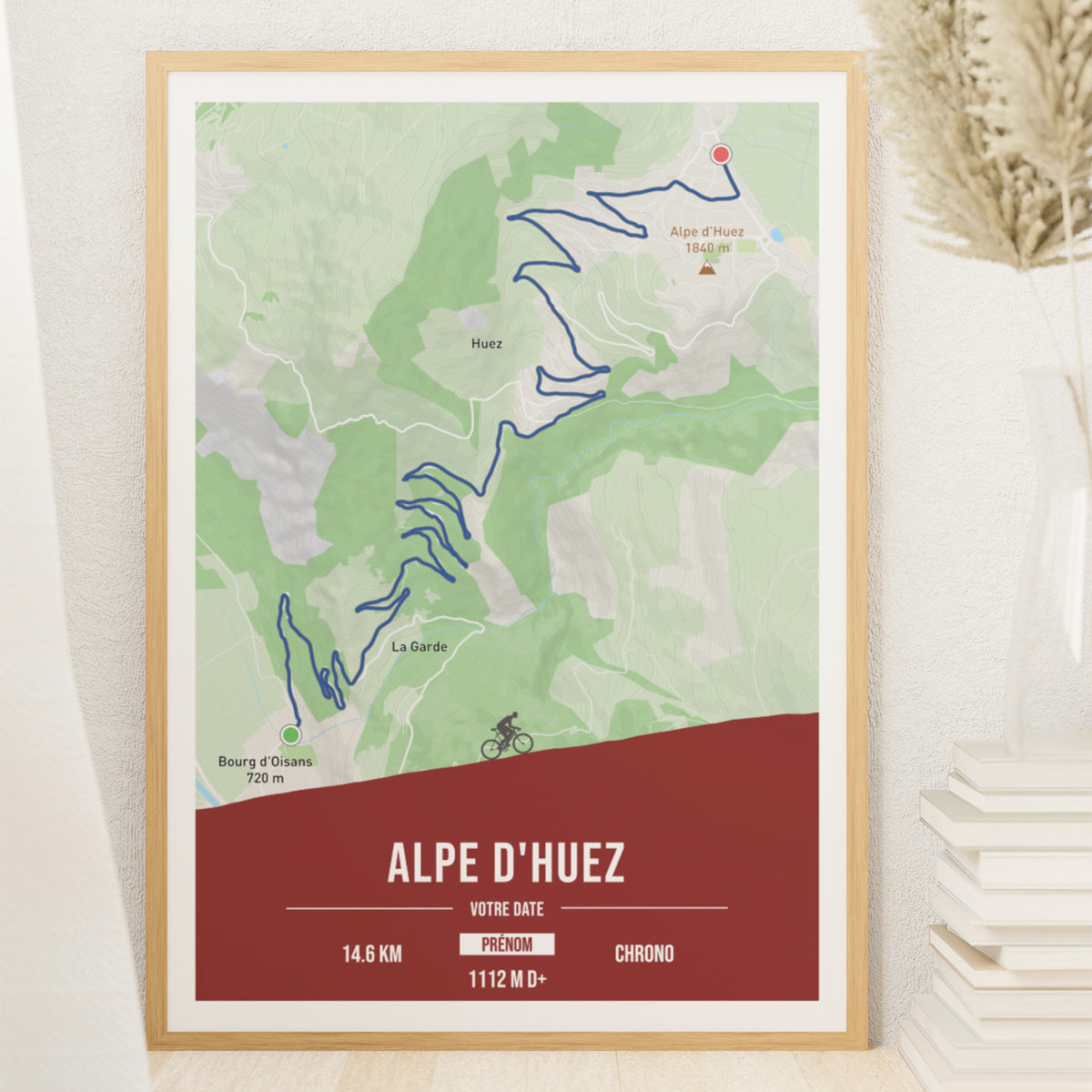 Alpe d'Huez - Customizable cycling poster