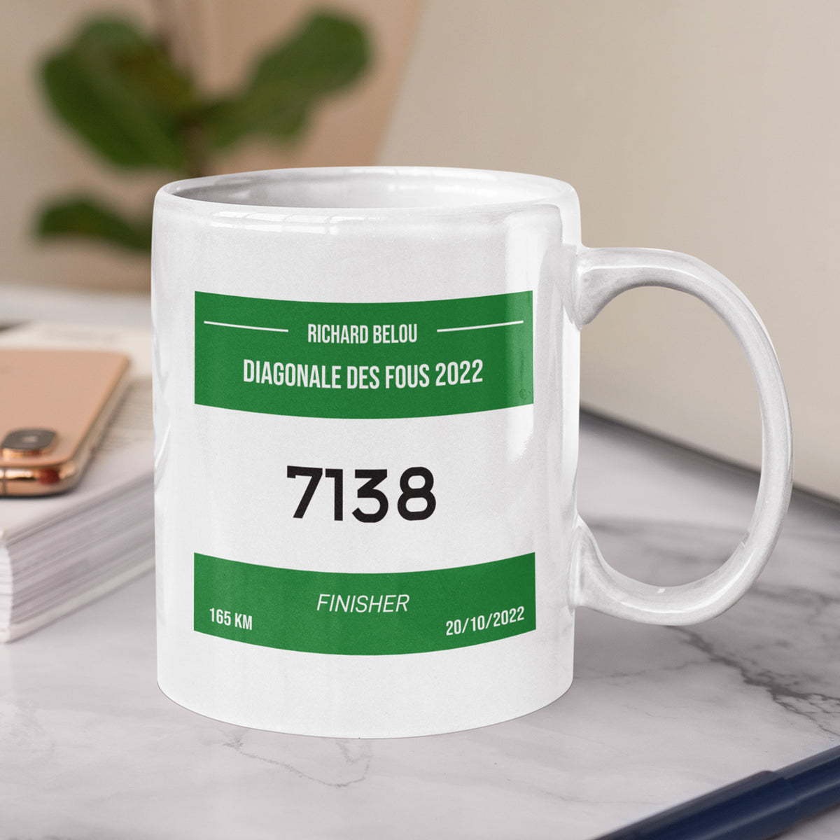 Mug course personnalisable