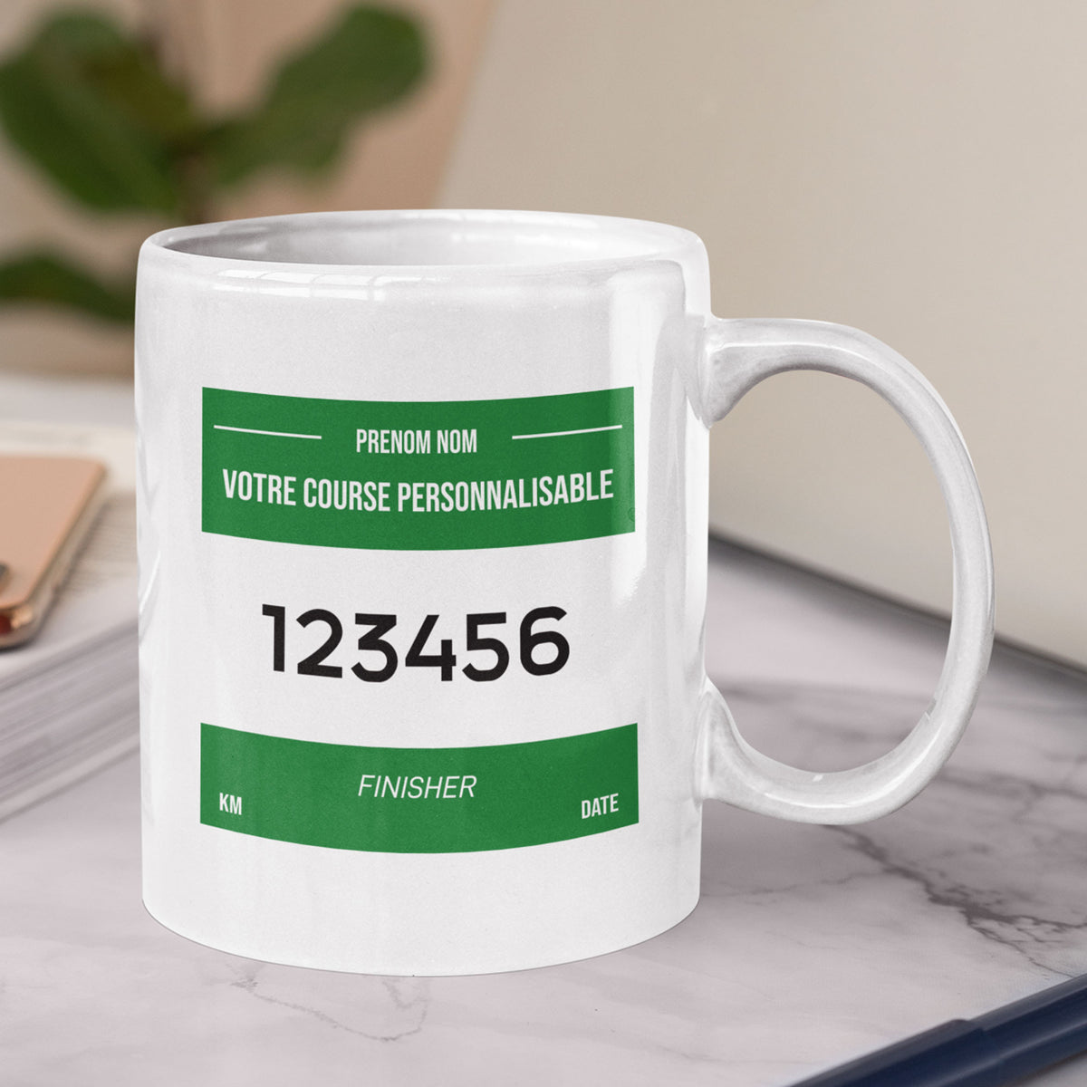Mug course personnalisable