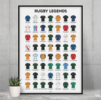 Affiche les légendes du Rugby