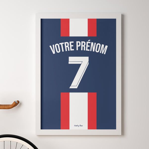 Affiche maillot Foot Personnalisable