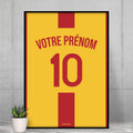Affiche maillot Foot Personnalisable
