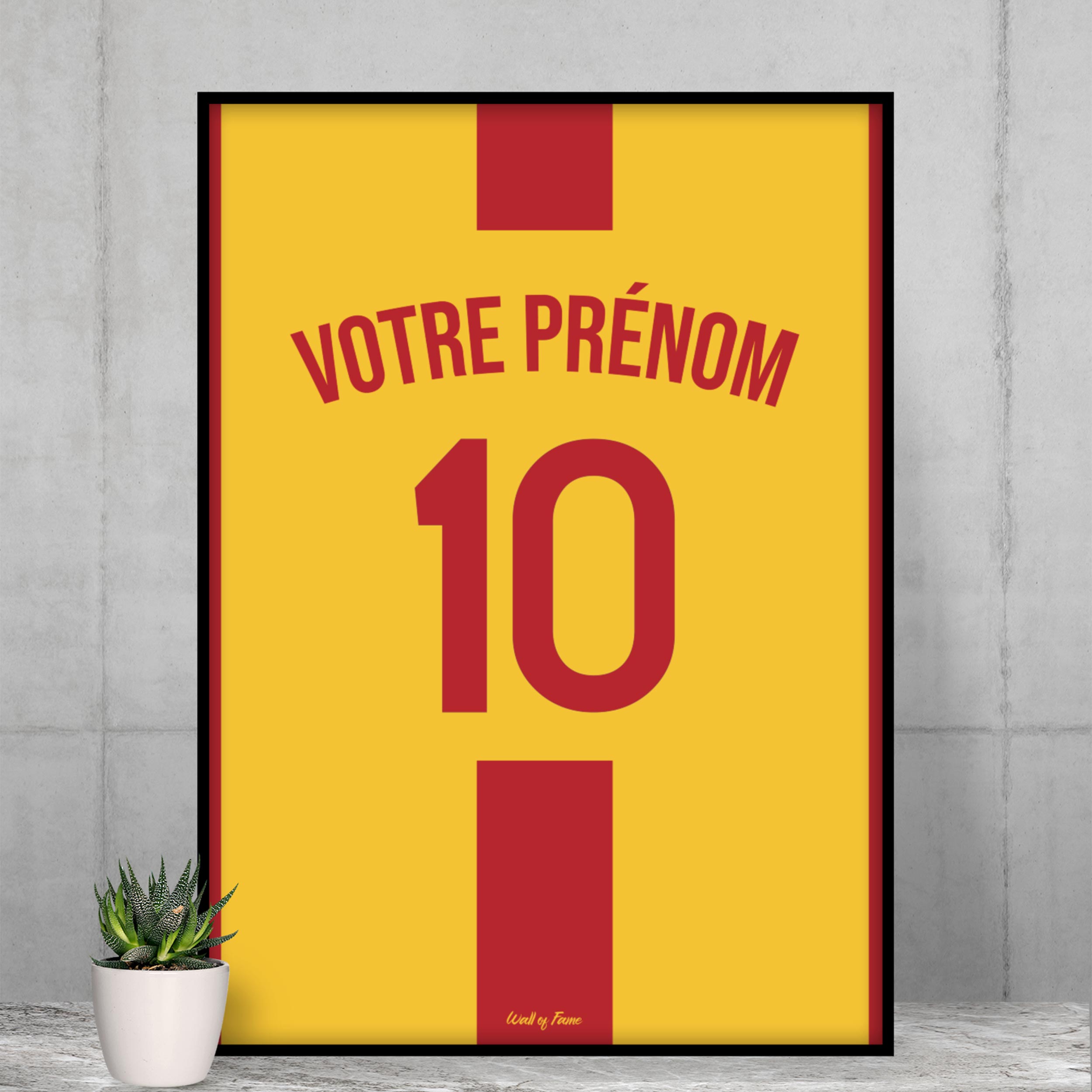 Affiche maillot Foot Personnalisable A4 (21 x 29,7 cm) Mat