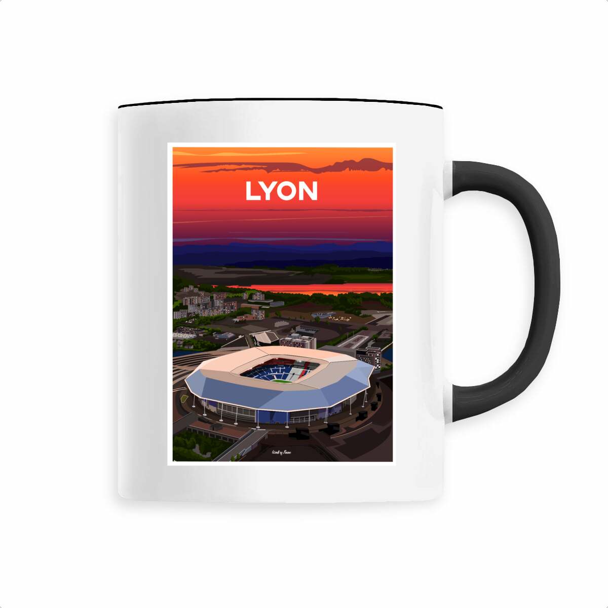 Lyon - Mug vue aérienne