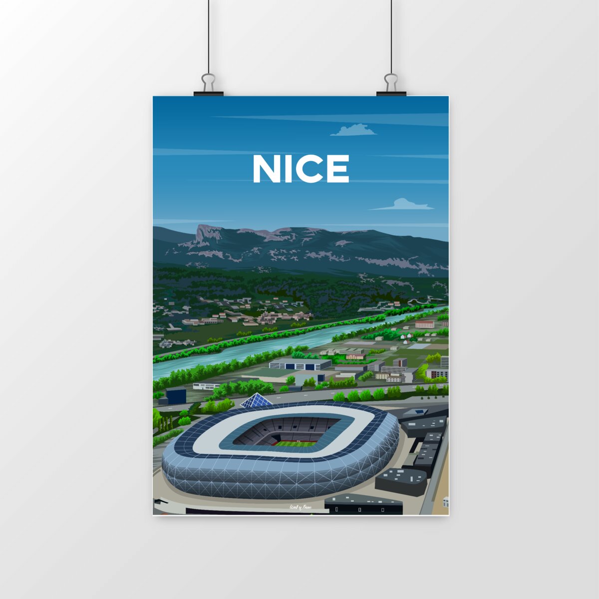 Nice - Stade de foot vu du ciel
