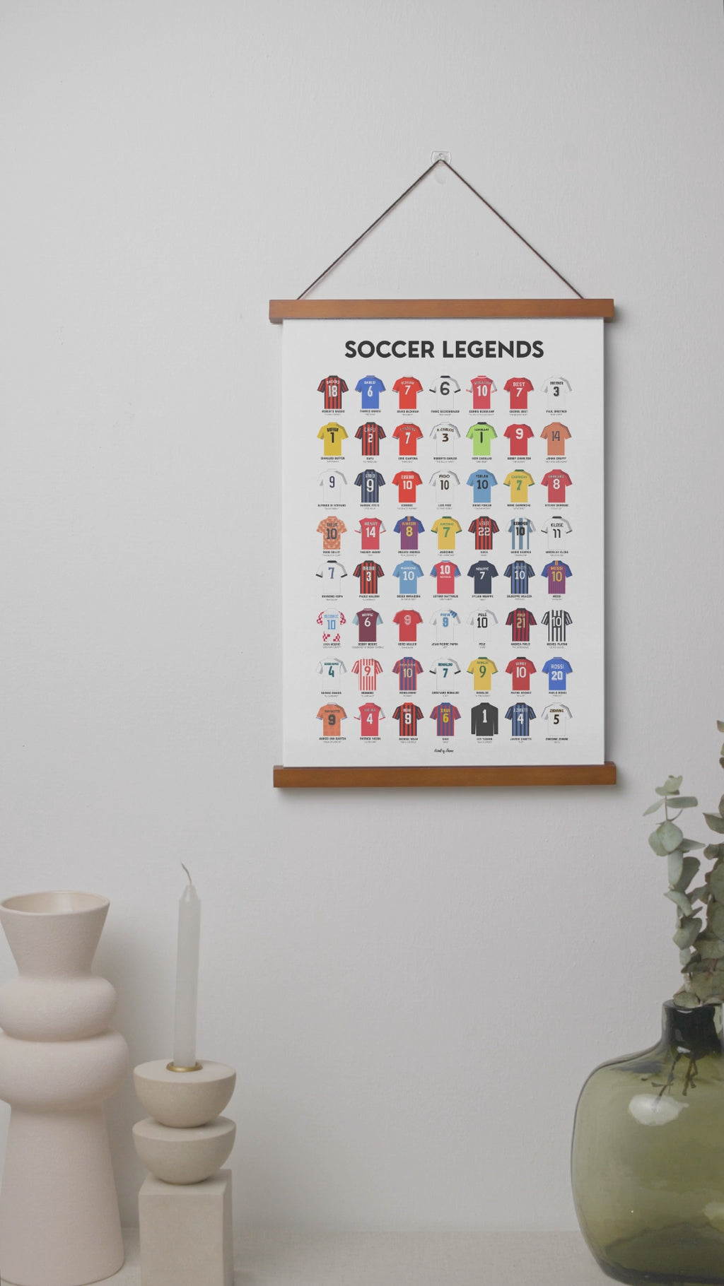 Affiche les légendes du football