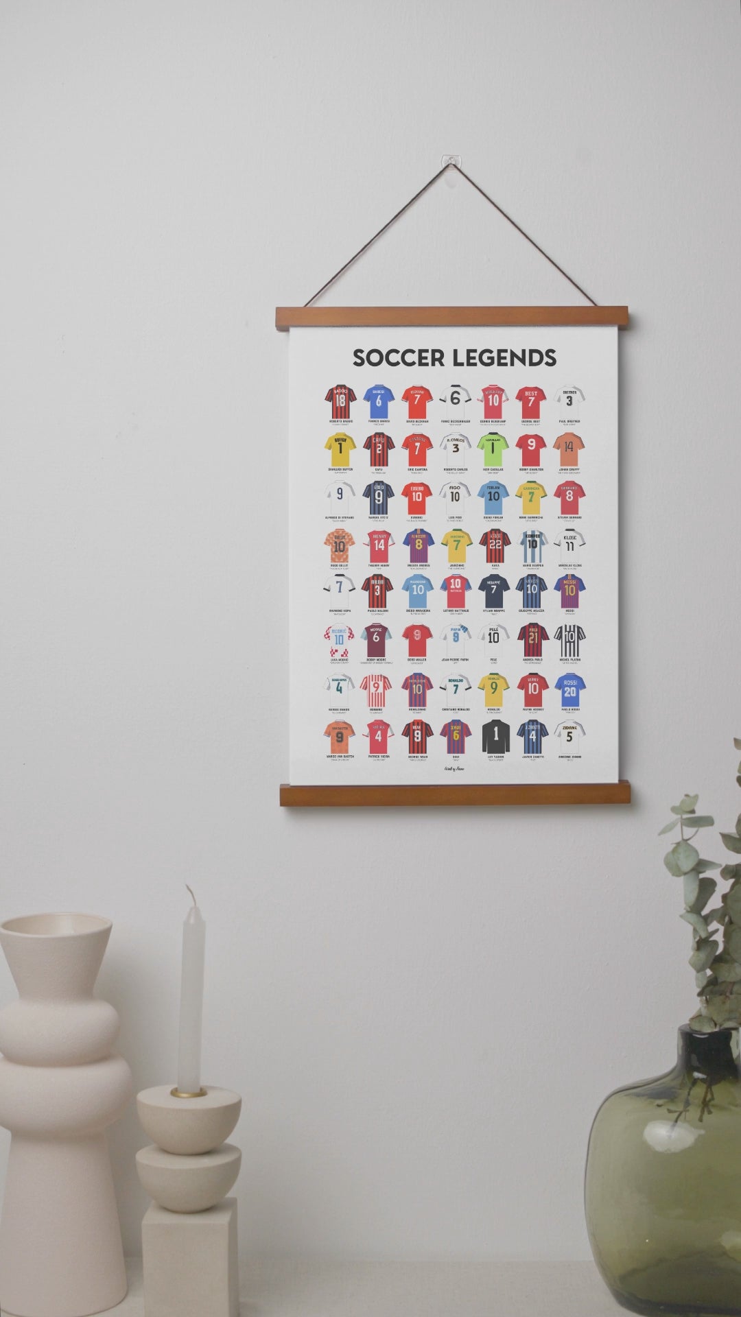 Affiche les légendes du football