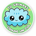 Autocollant Tu grimpes comme un cul