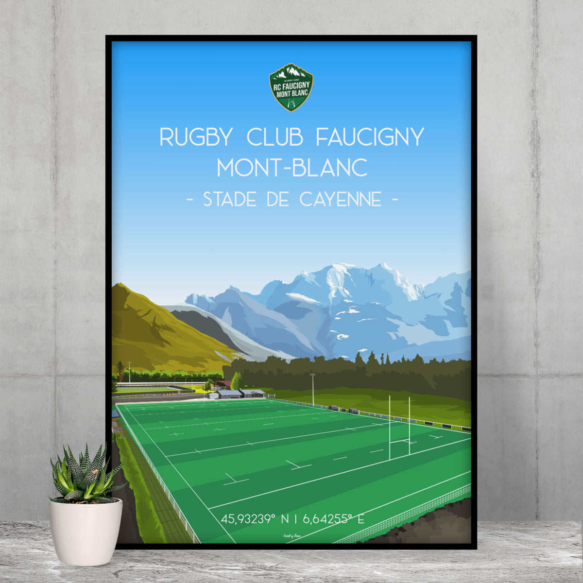 Stade Rugby Schema Affiche Stade de rugby personnalisable