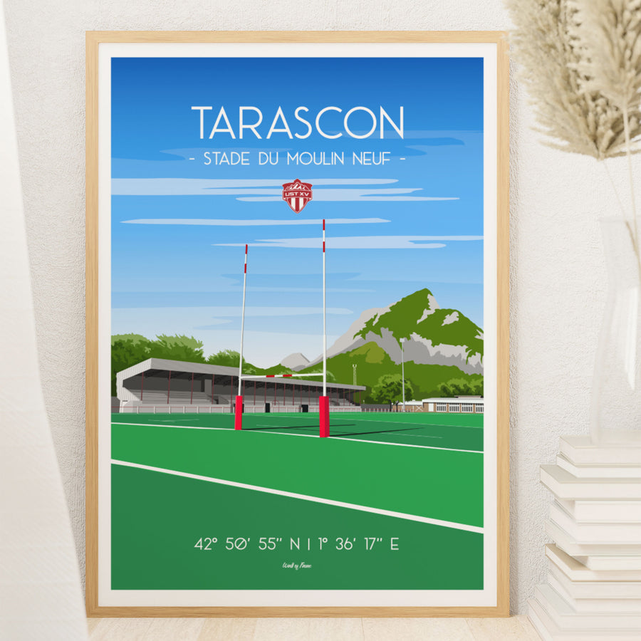 Affiche Stade de rugby personnalisable