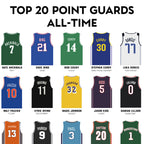 Top 20 Point Guards All Time Poster – Premium Basketball Print