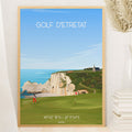 Golf Étretat – Poster Paysage Golf & Côte Normande