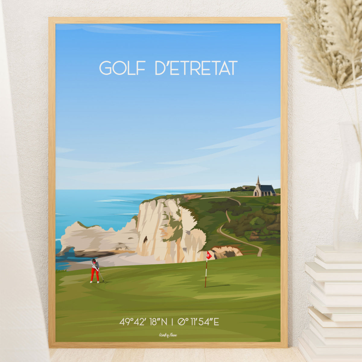 Golf Étretat – Poster Paysage Golf & Côte Normande