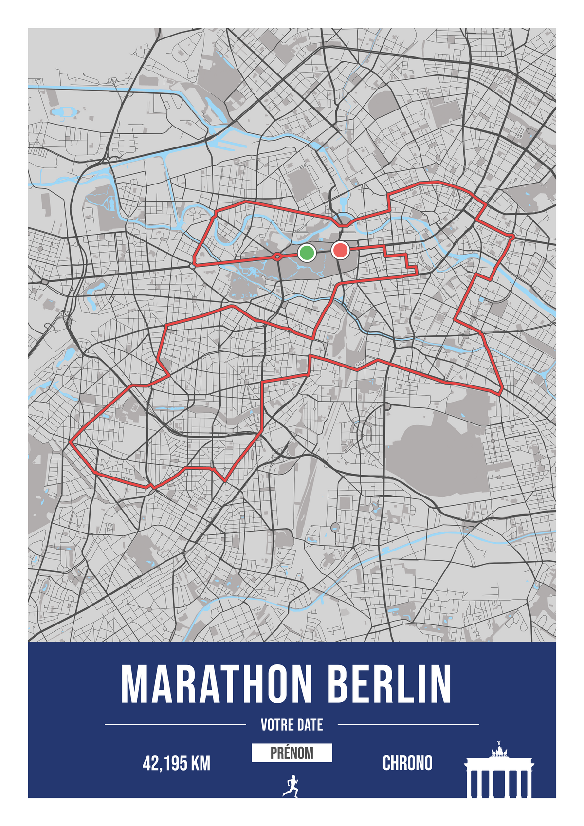 Berlin - Marathon personnalisable