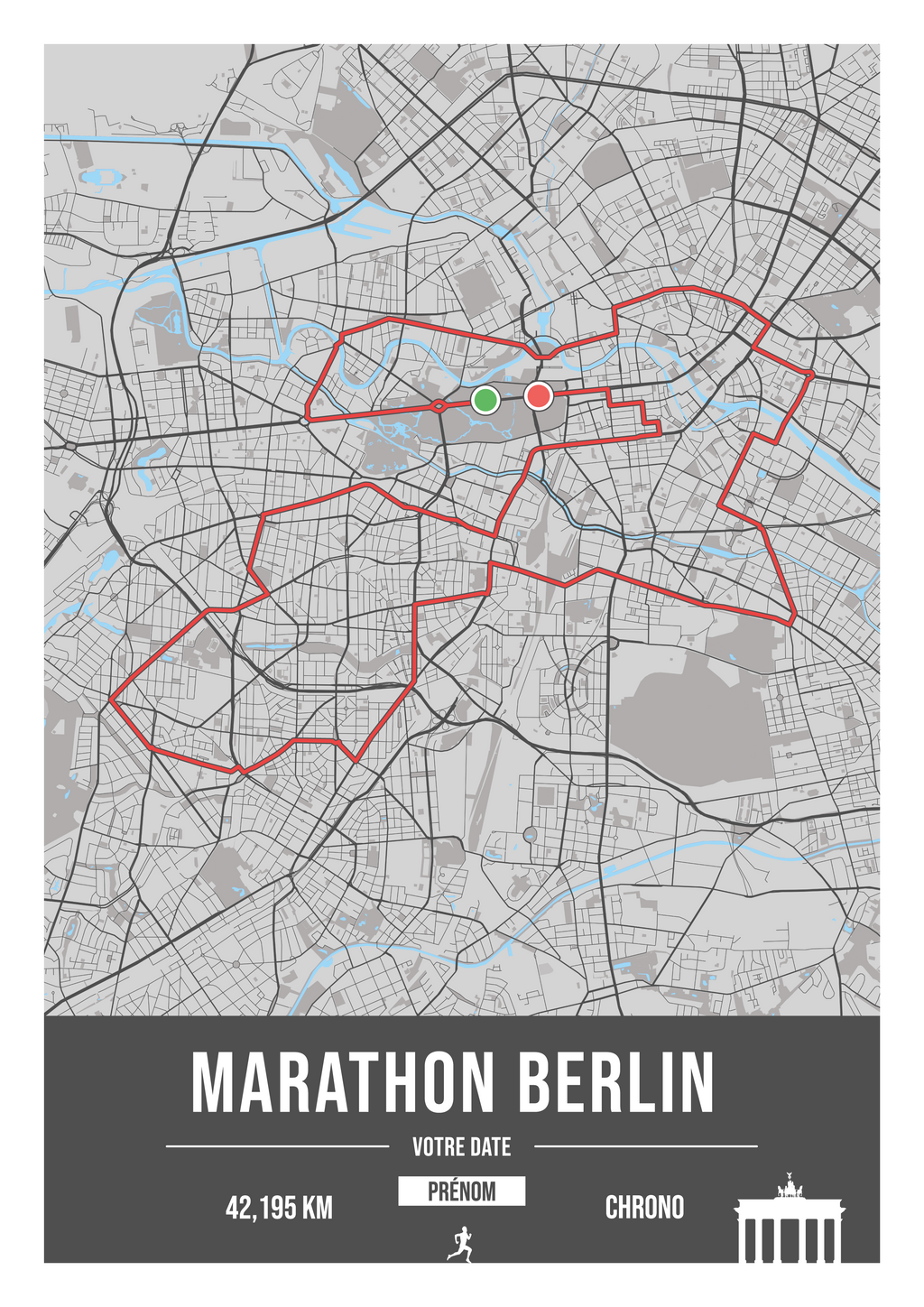 Berlin - Marathon personnalisable
