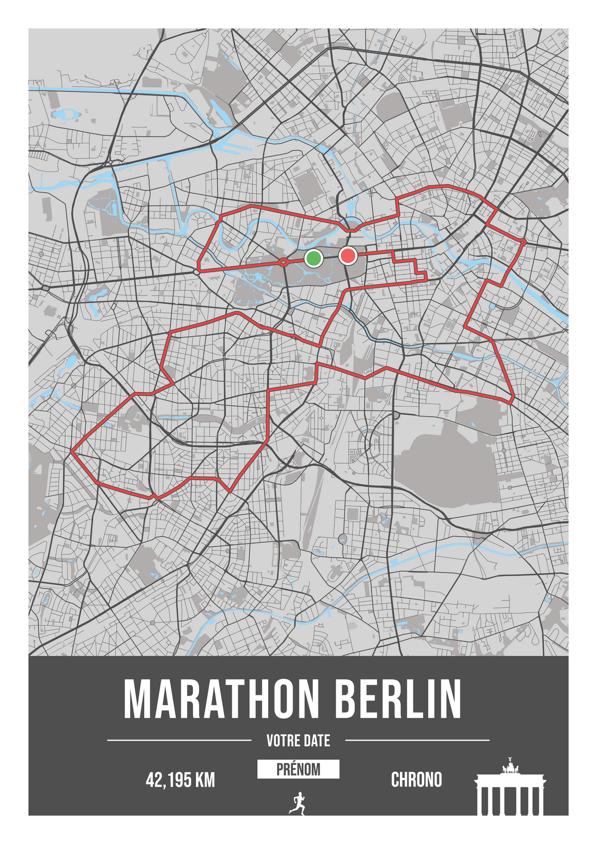 Berlin - Marathon personnalisable