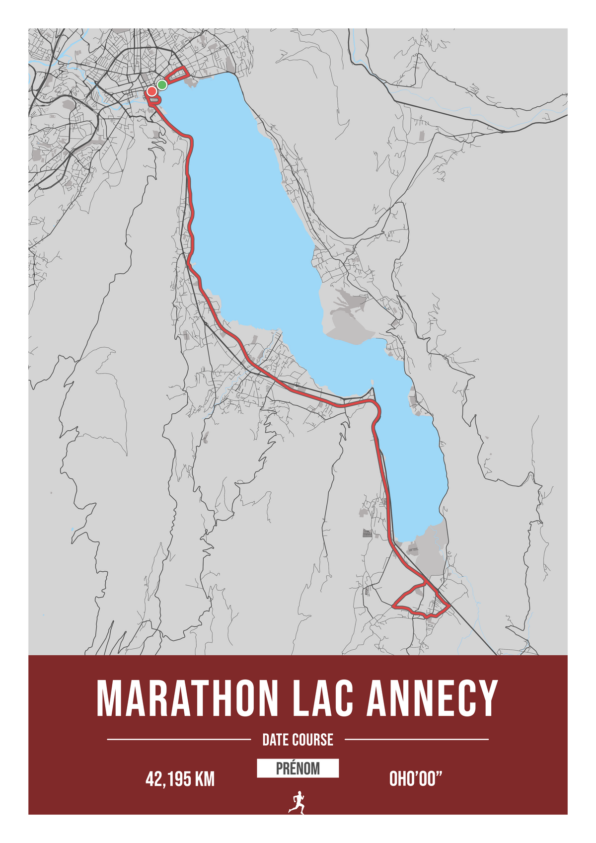 Lac d'Annecy - Marathon personnalisable