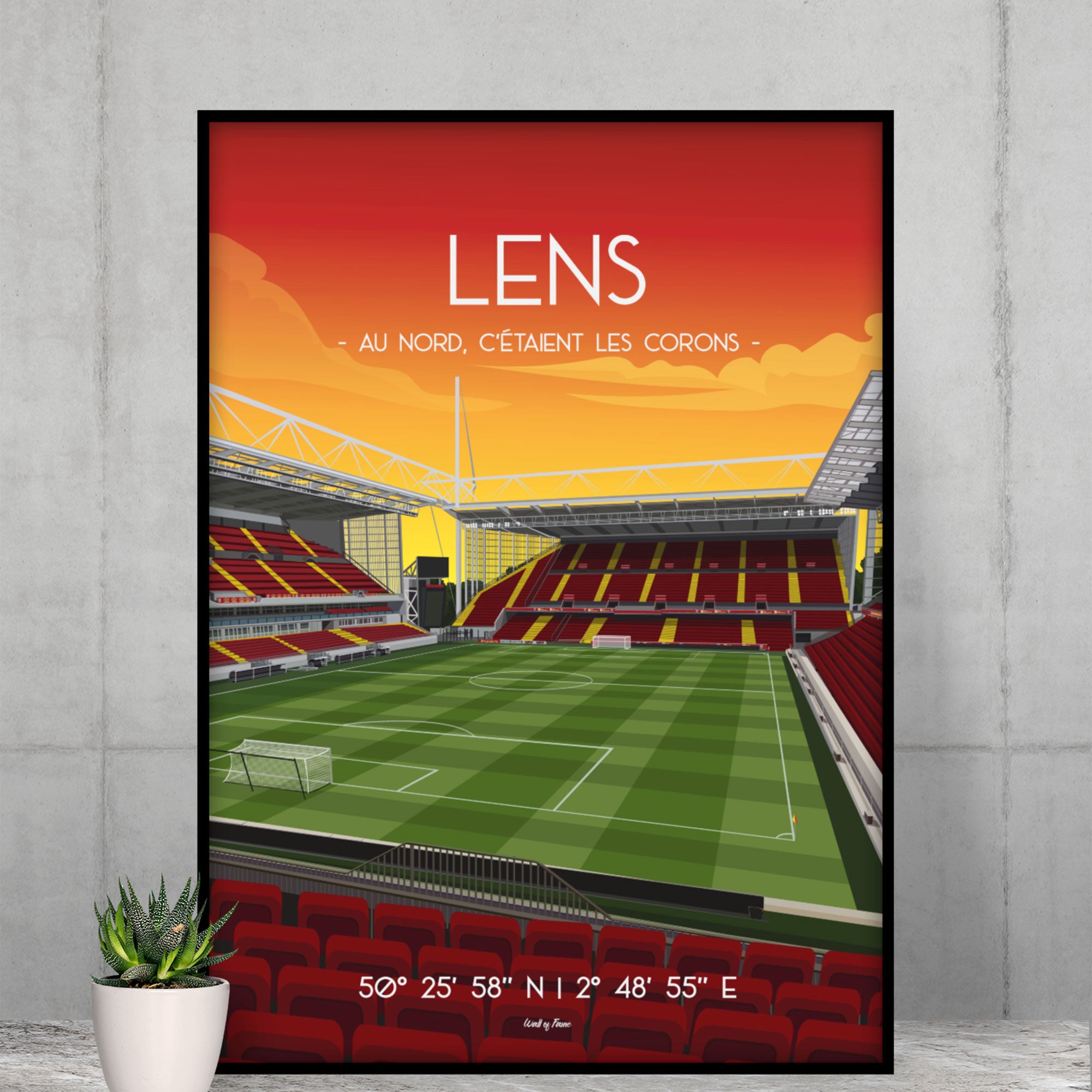 Affiche Lens football - Stade Bollaert Delelis