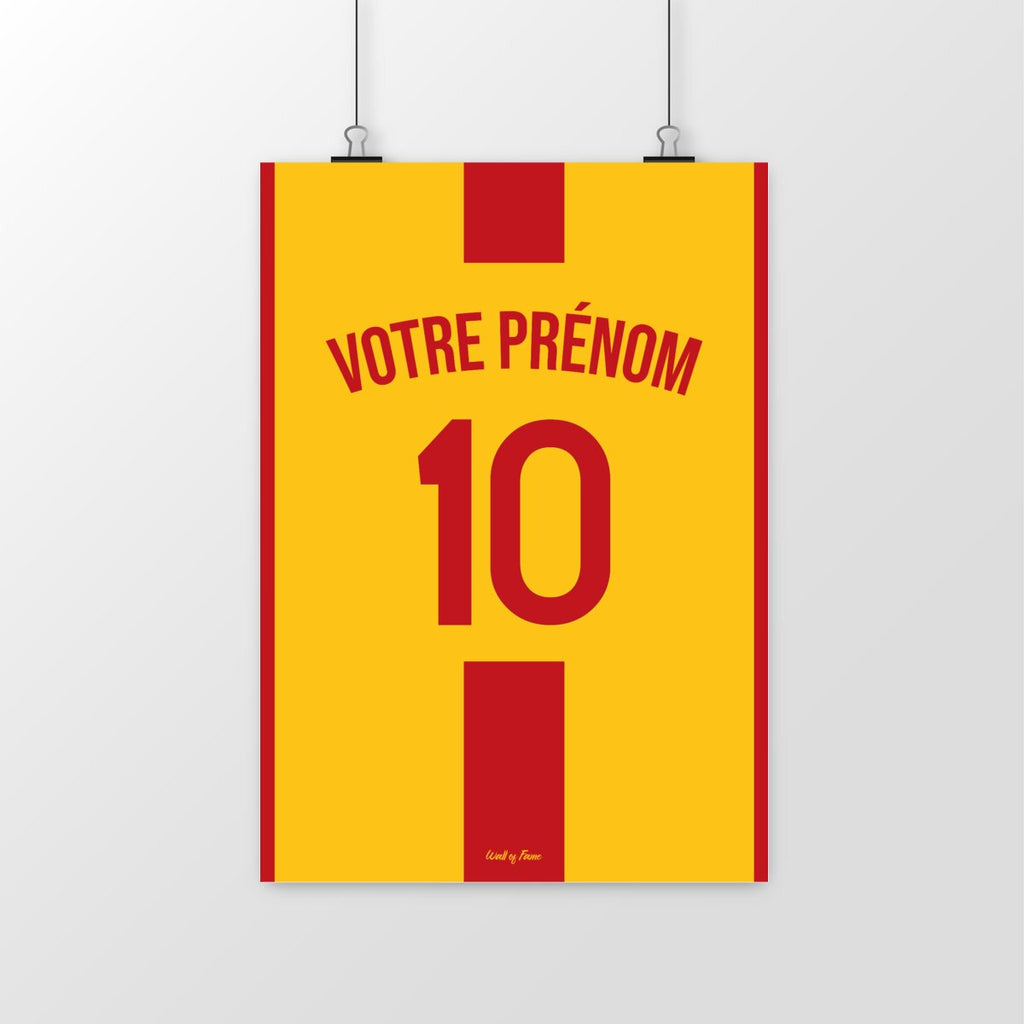 Affiche maillot Foot Personnalisable