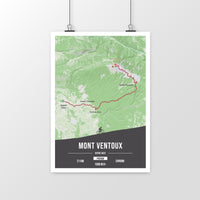 Mont Ventoux - Affiche cyclisme personnalisable
