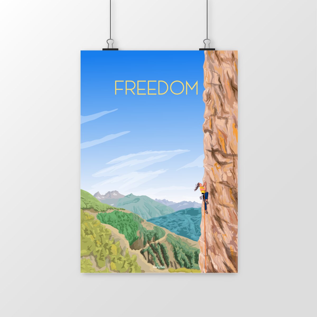 Freedom - Affiche escalade